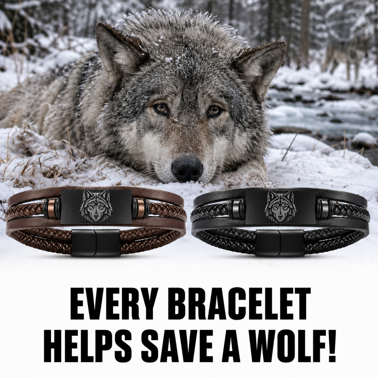 Save A Wolf Bracelet