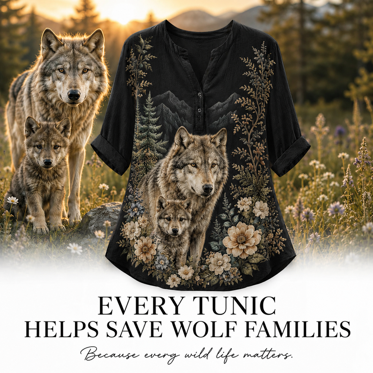 Women's Wolf Summer Tunic