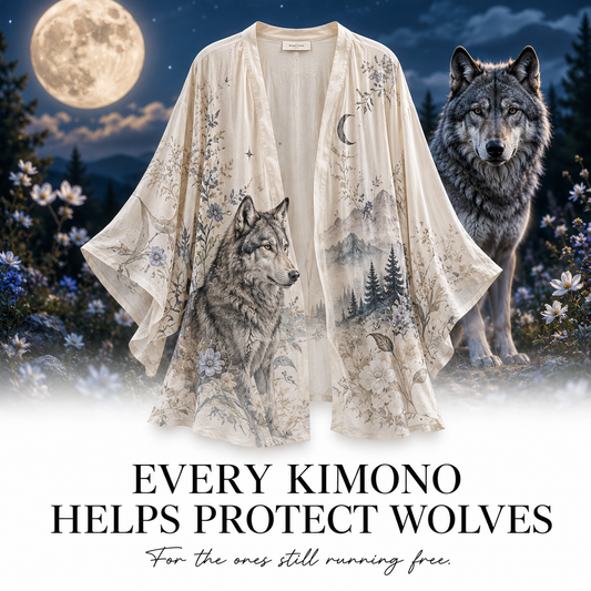 Women's Wolf Kimono