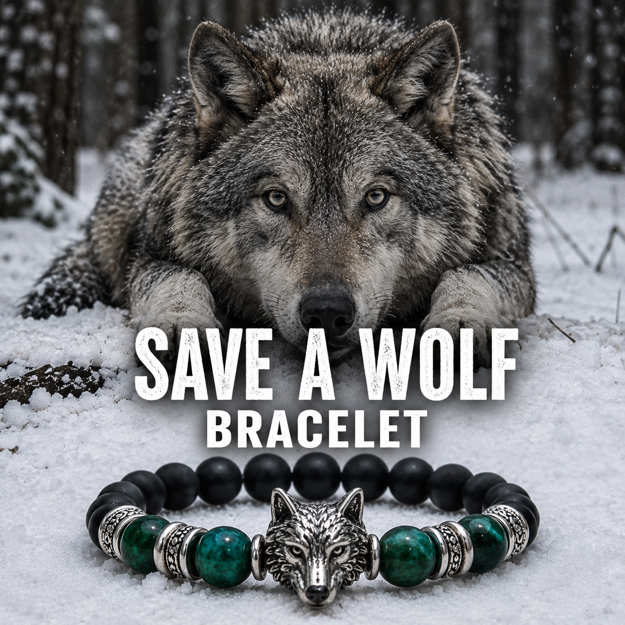 Save The Wolves Bracelet