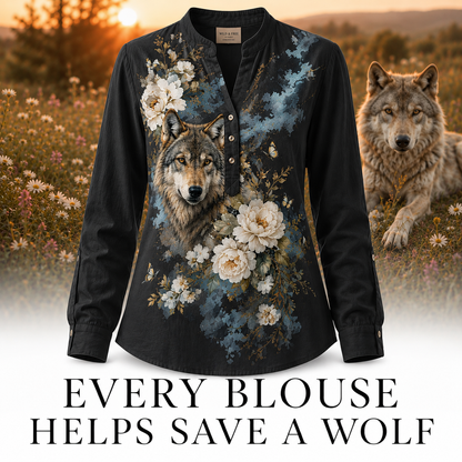 Wolf Summer Blouse For Women