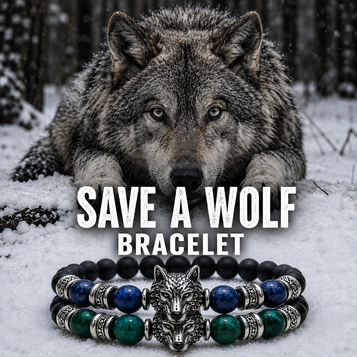 Save The Wolves Bracelet