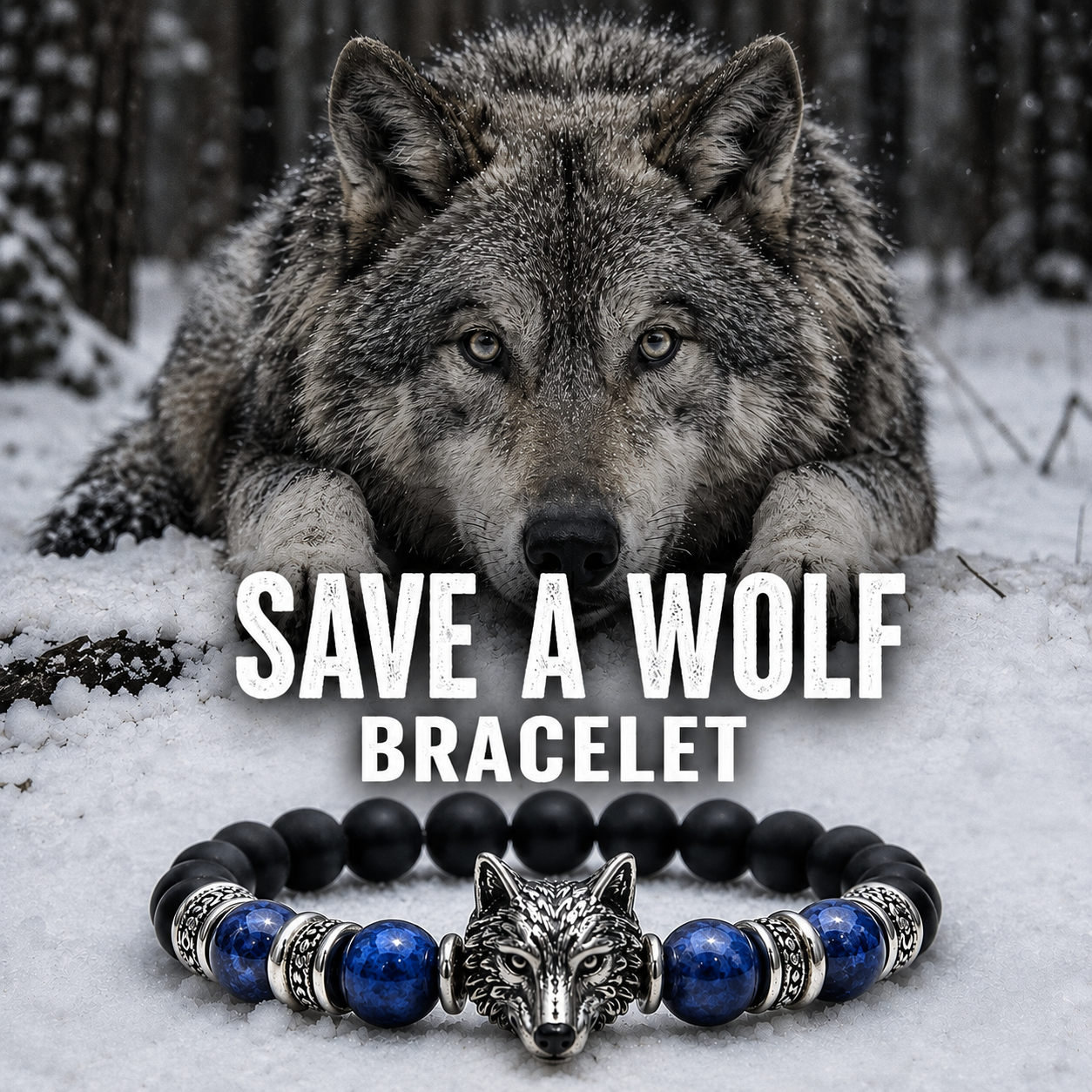 Save The Wolves Bracelet