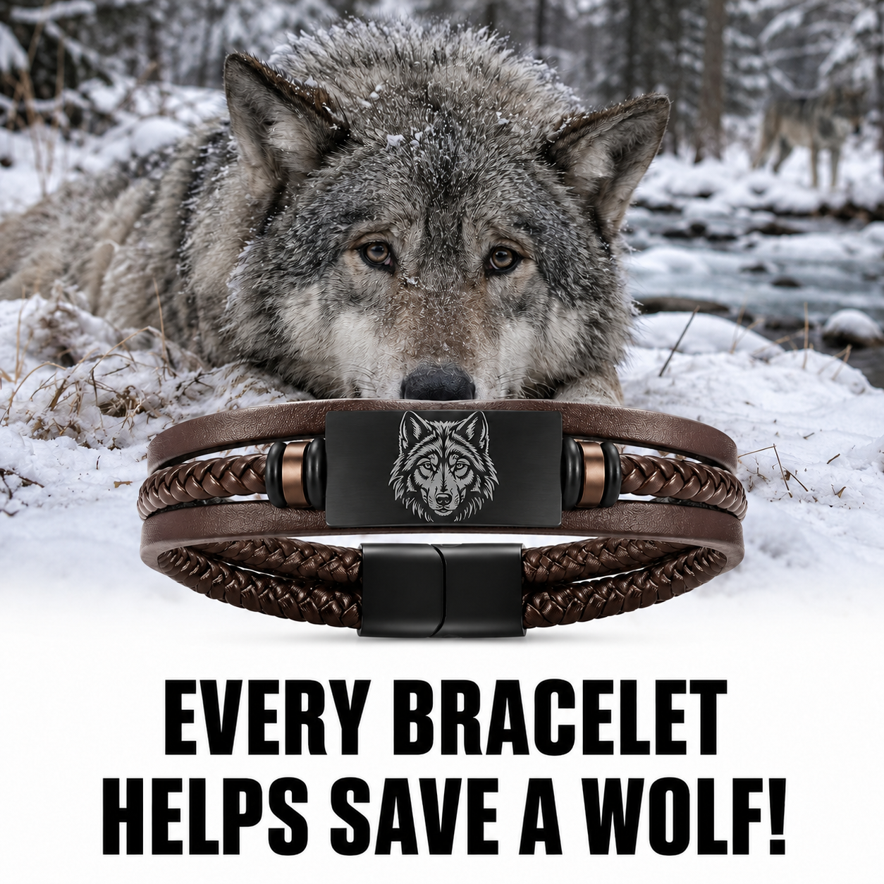 Save A Wolf Bracelet